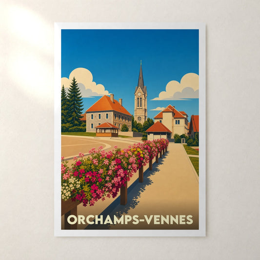 Affiche Orchamps-Vennes – sans cadre, accrochée au mur