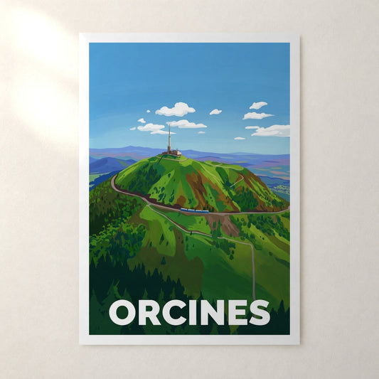 Affiche Orcines – sans cadre, accrochée au mur