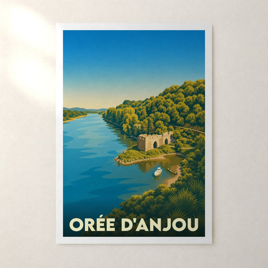 Affiche Orée d'Anjou – sans cadre, accrochée au mur