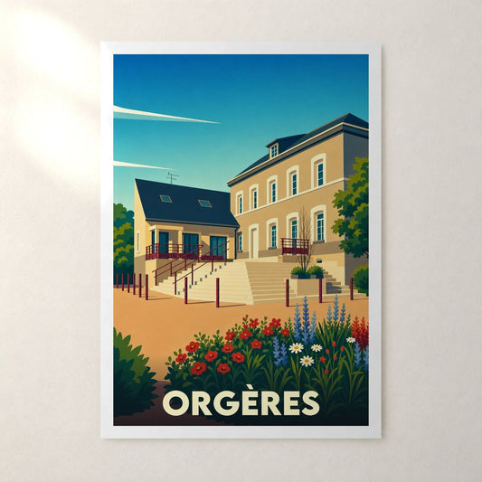 Affiche Orgères – sans cadre, accrochée au mur