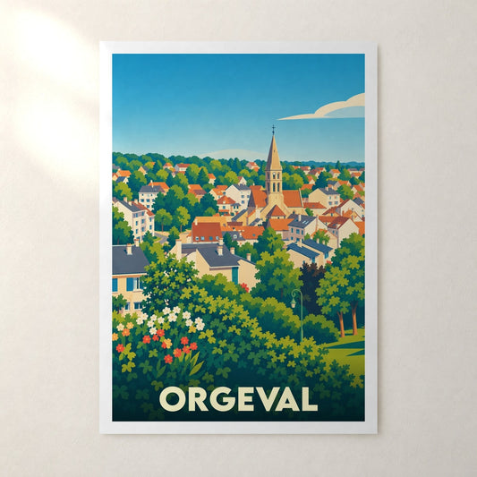 Affiche Orgeval – sans cadre, accrochée au mur