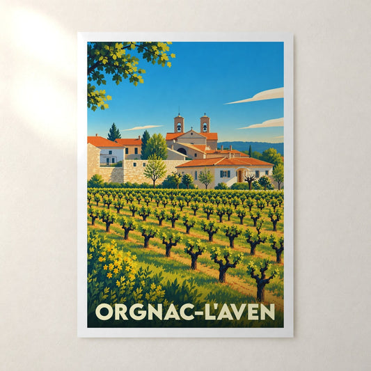 Affiche Orgnac-l'Aven – sans cadre, accrochée au mur