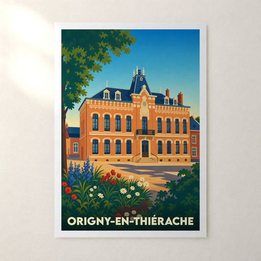 Affiche Origny-en-Thiérache – sans cadre, accrochée au mur