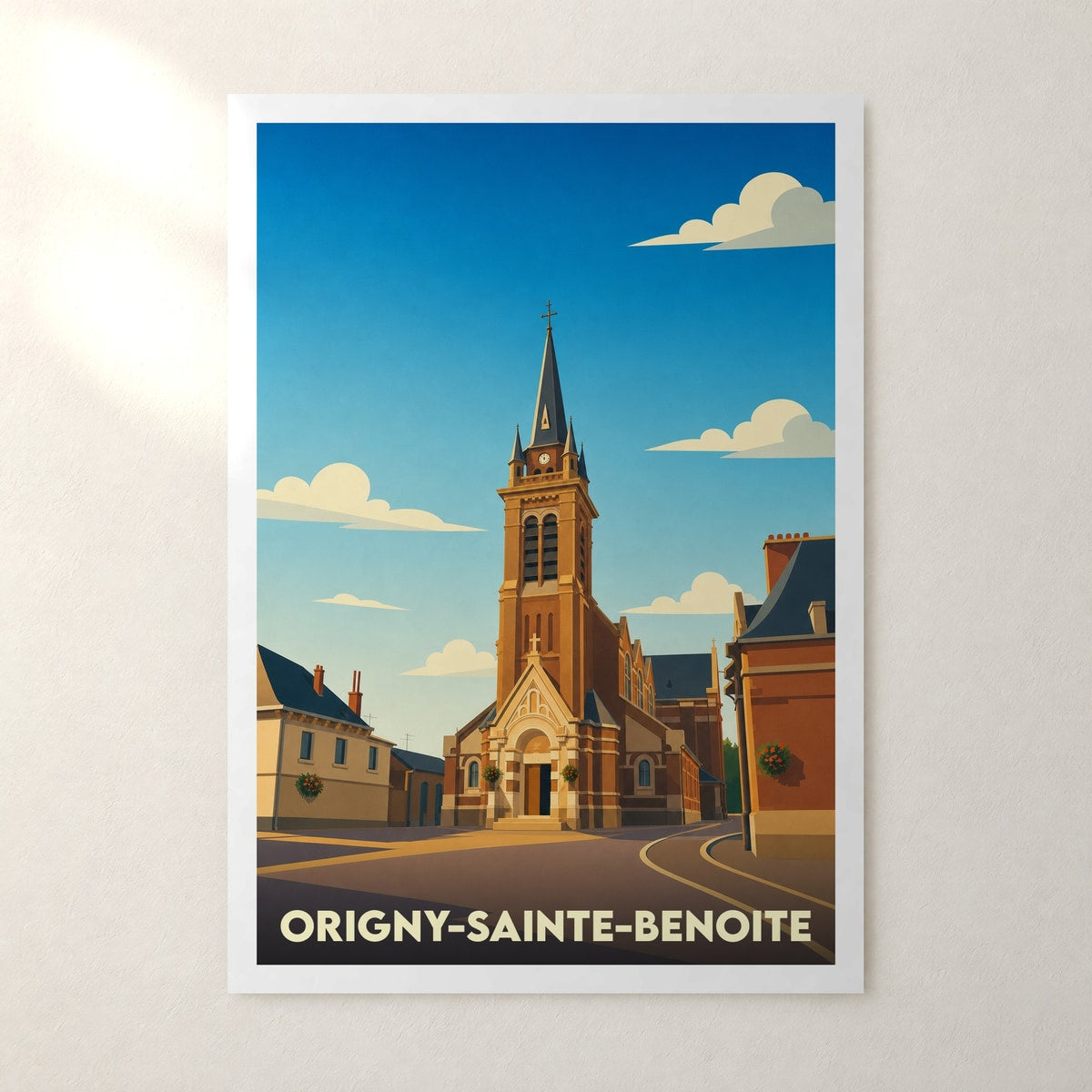 Affiche Origny-Sainte-Benoite – sans cadre, accrochée au mur