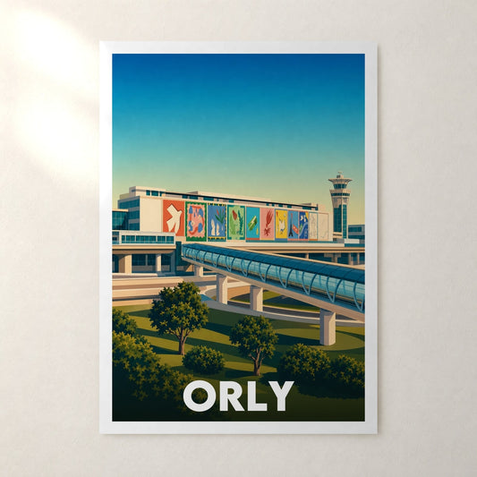 Affiche Orly – sans cadre, accrochée au mur