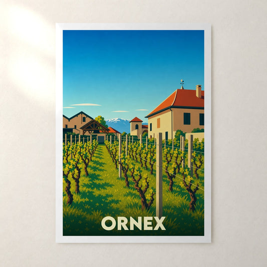 Affiche Ornex – sans cadre, accrochée au mur