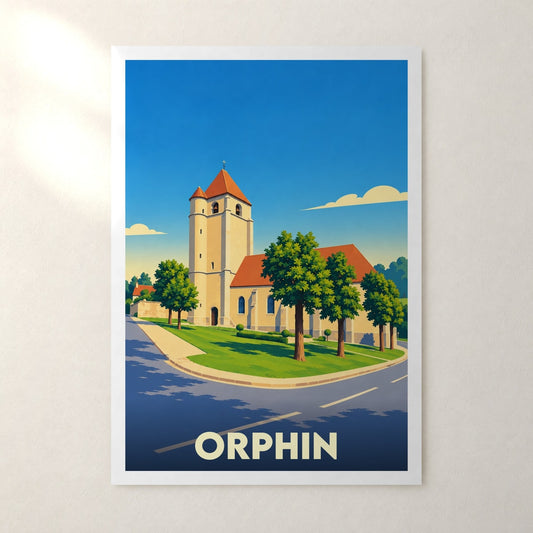 Affiche Orphin – sans cadre, accrochée au mur