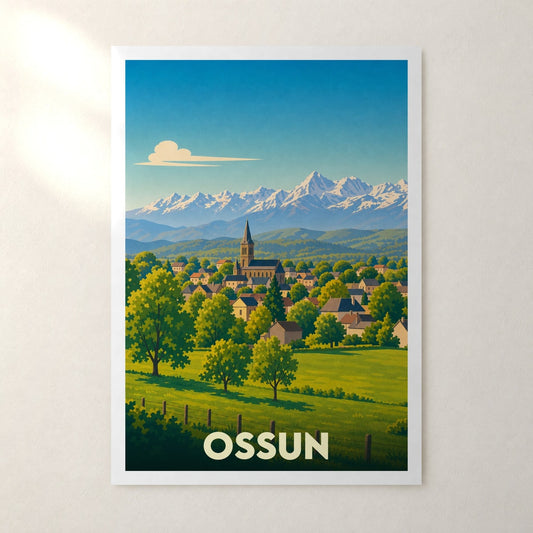 Affiche Ossun – sans cadre, accrochée au mur