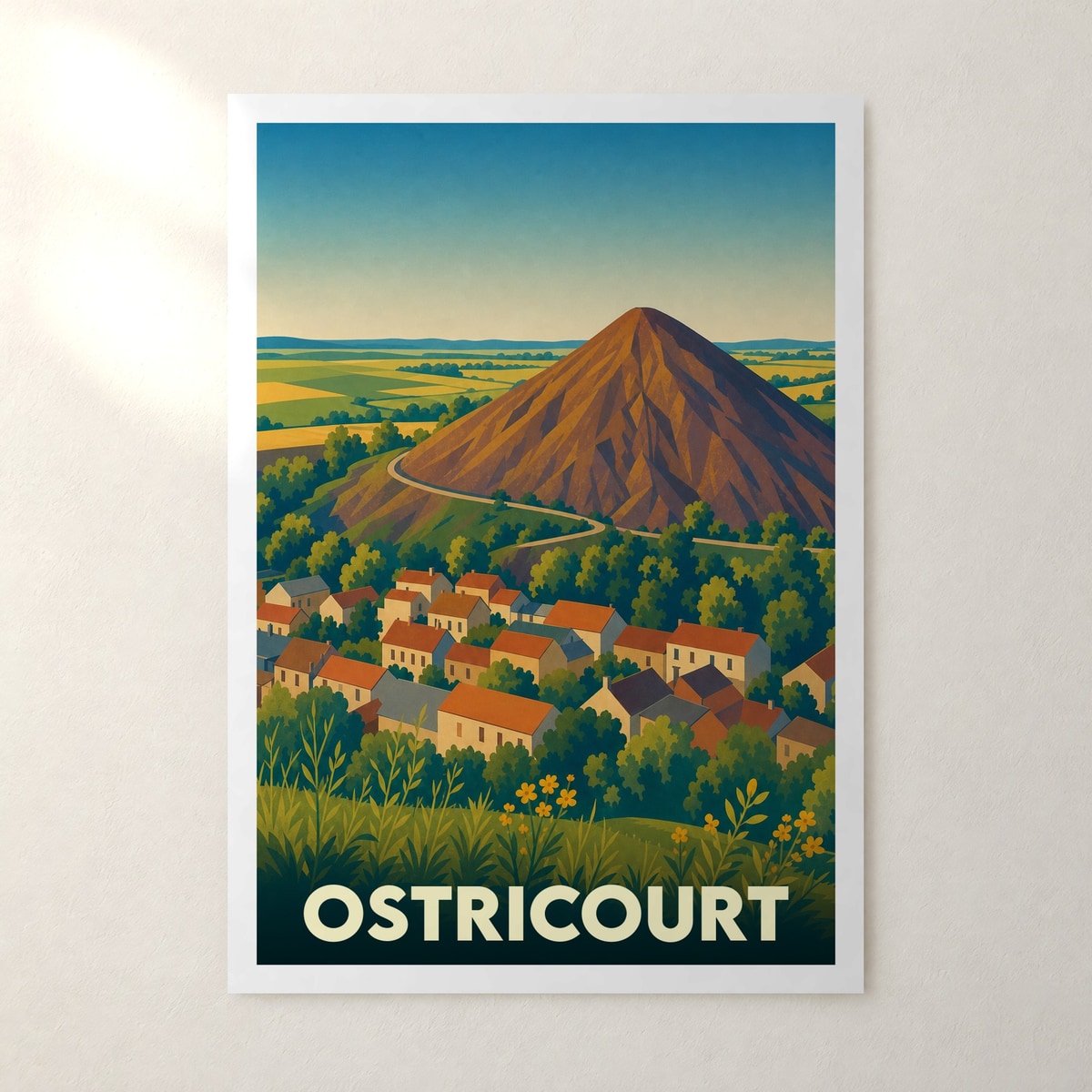 Affiche Ostricourt – sans cadre, accrochée au mur