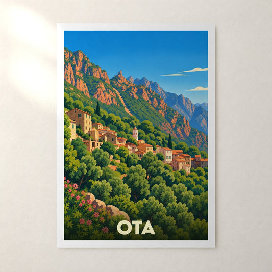 Affiche Ota – sans cadre, accrochée au mur