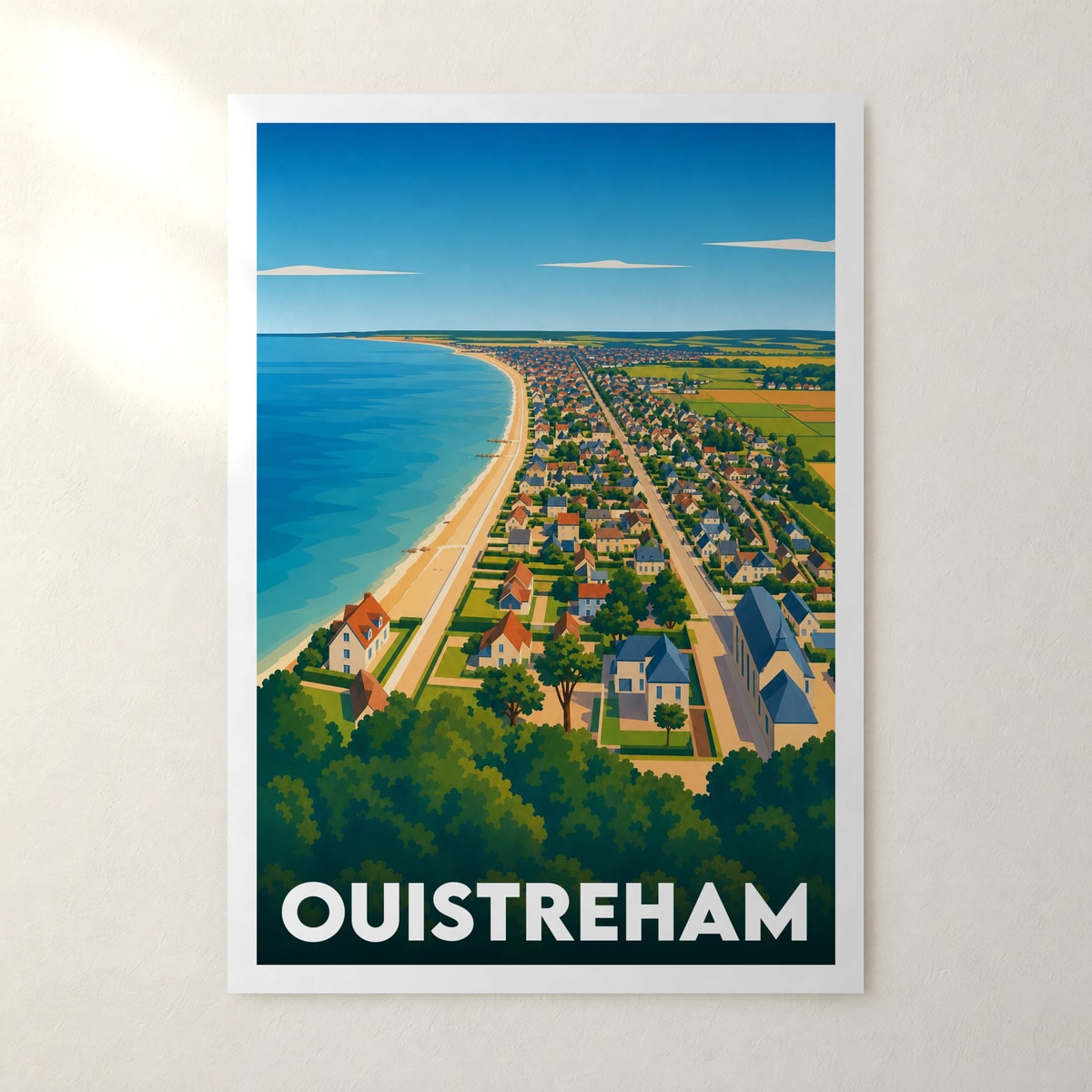 Affiche Ouistreham – sans cadre, accrochée au mur