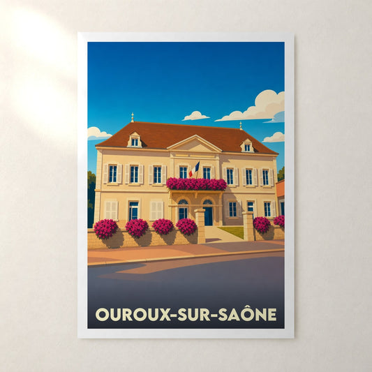 Affiche Ouroux-sur-Saône – sans cadre, accrochée au mur