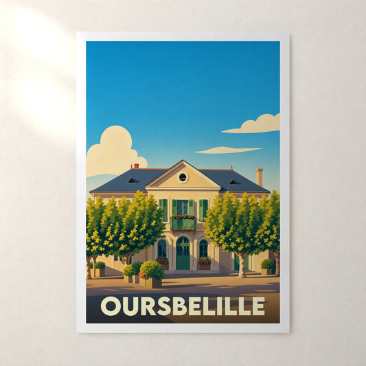 Affiche Oursbelille – sans cadre, accrochée au mur