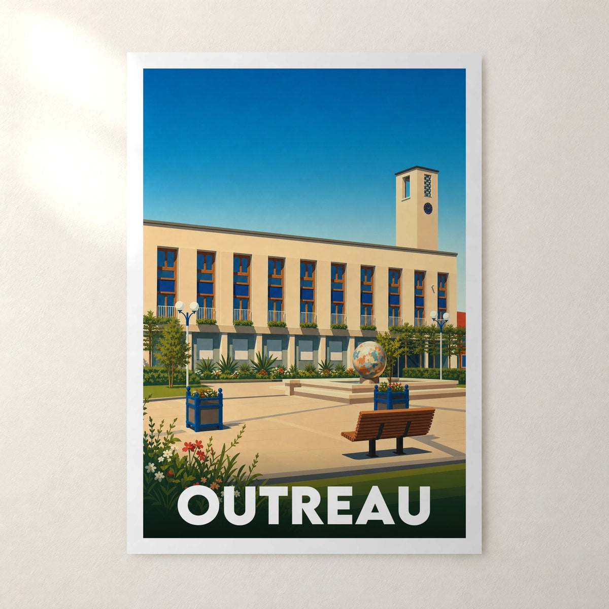 Affiche Outreau – sans cadre, accrochée au mur