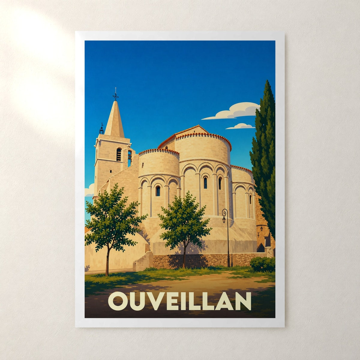 Affiche Ouveillan – sans cadre, accrochée au mur