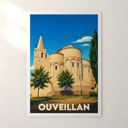 Affiche Ouveillan – sans cadre, accrochée au mur