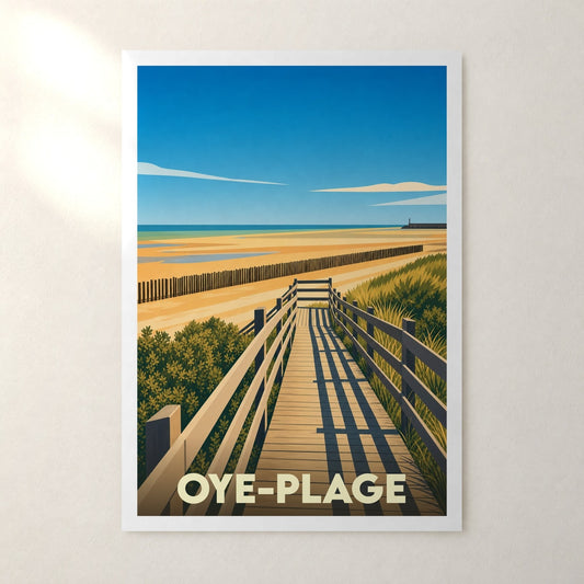 Affiche Oye-Plage – sans cadre, accrochée au mur