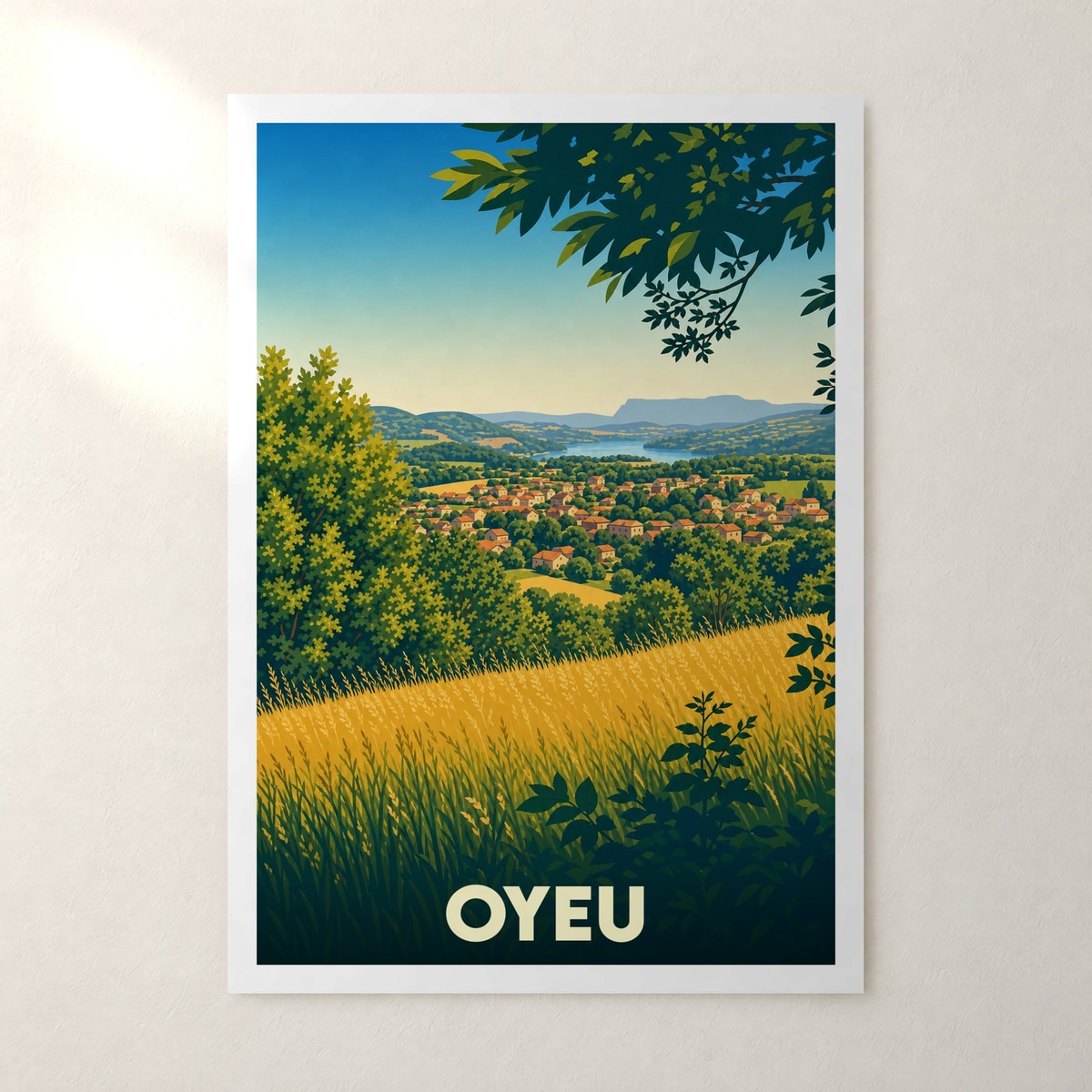 Affiche Oyeu – sans cadre, accrochée au mur