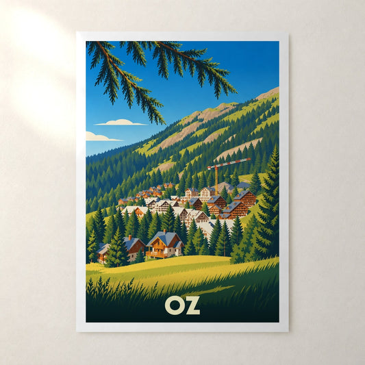 Affiche Oz – sans cadre, accrochée au mur