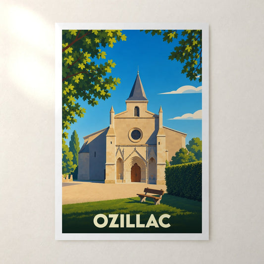 Affiche Ozillac – sans cadre, accrochée au mur
