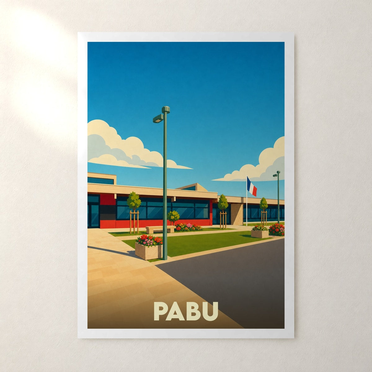 Affiche Pabu – sans cadre, accrochée au mur