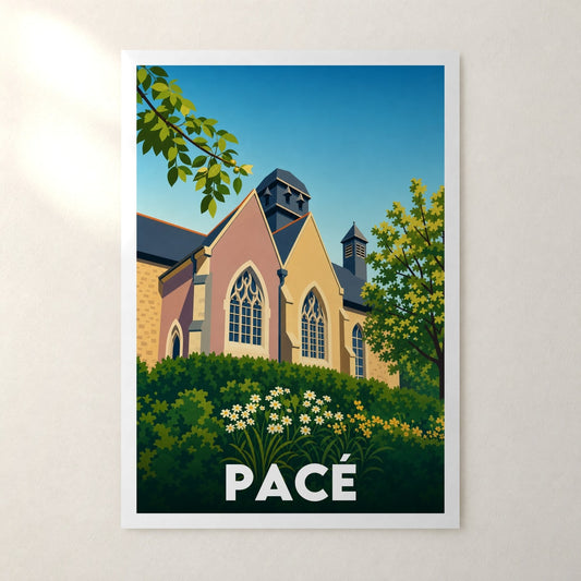 Affiche Pacé – sans cadre, accrochée au mur