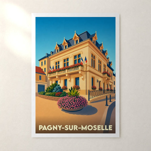 Affiche Pagny-sur-Moselle – sans cadre, accrochée au mur