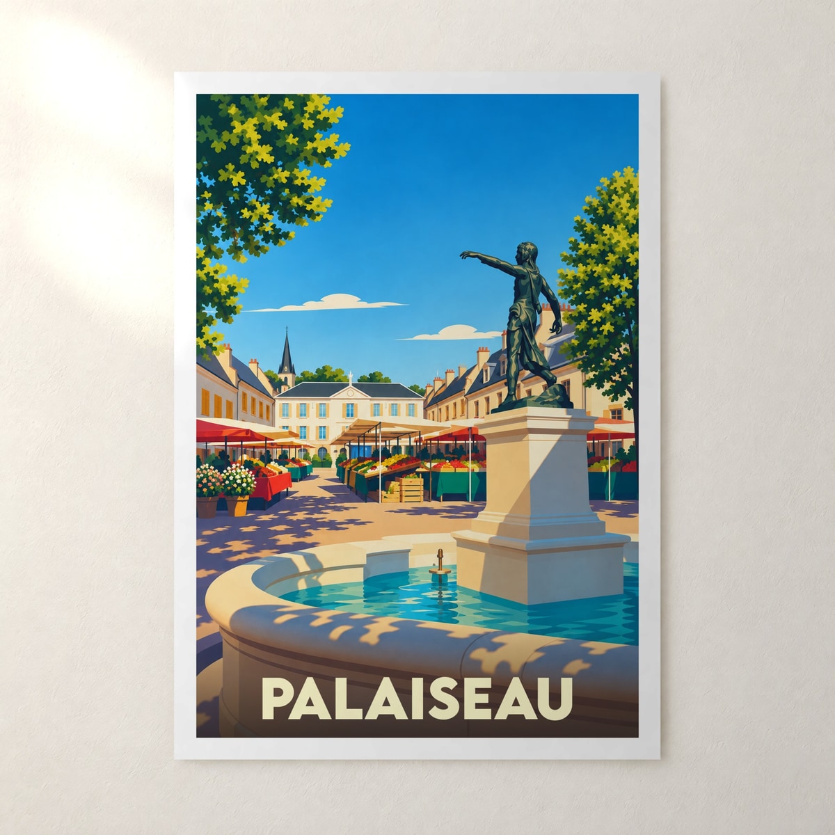 Affiche Palaiseau – sans cadre, accrochée au mur