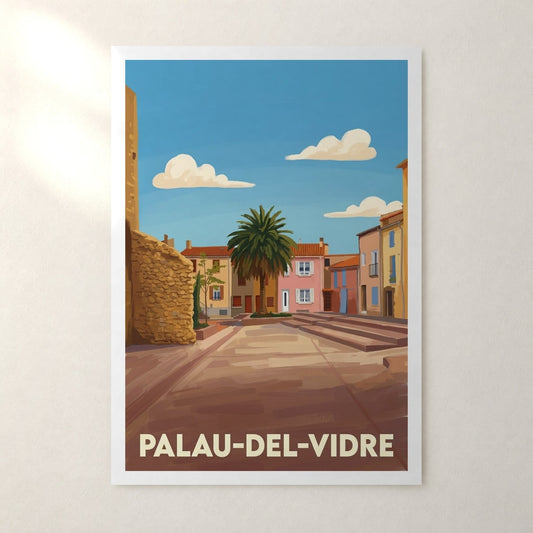 Affiche Palau-del-Vidre – sans cadre, accrochée au mur