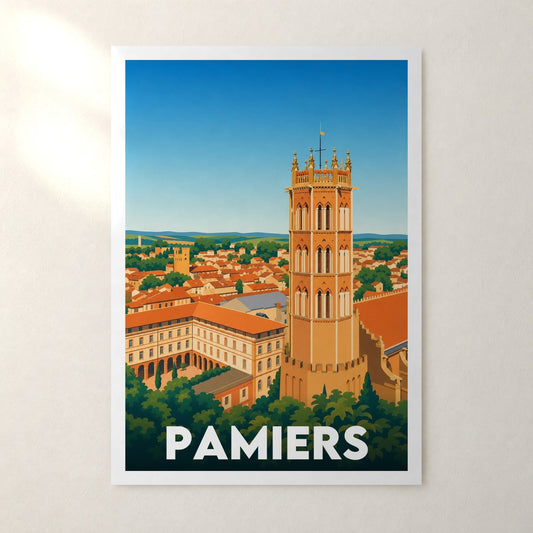 Affiche Pamiers – sans cadre, accrochée au mur