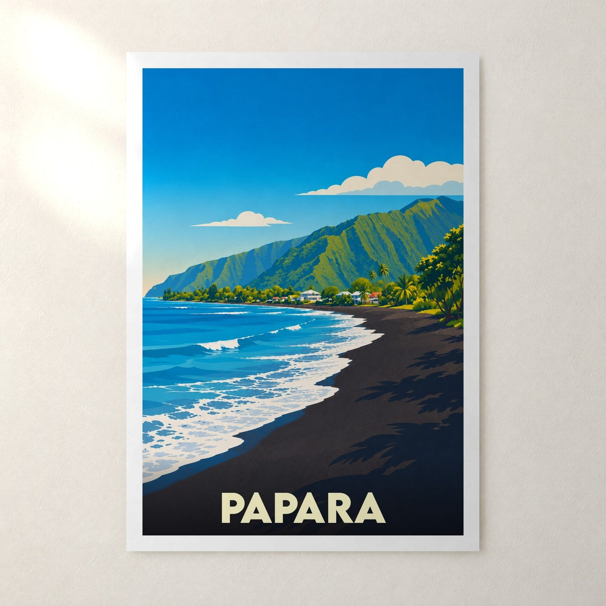 Affiche Papara – sans cadre, accrochée au mur