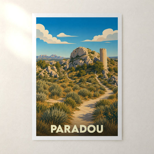 Affiche Paradou – sans cadre, accrochée au mur