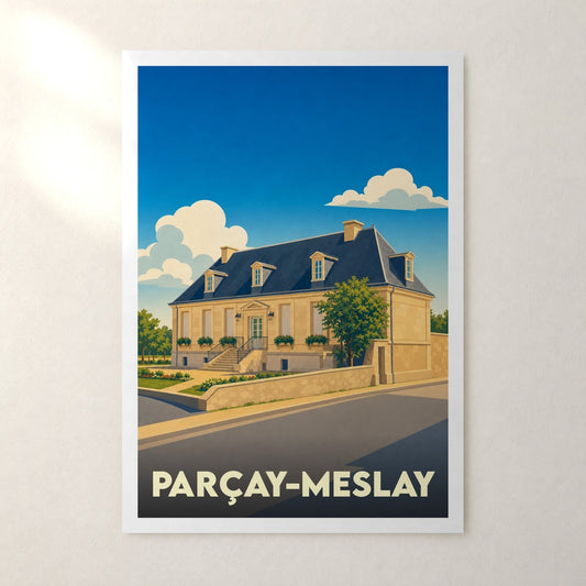 Affiche Parçay-Meslay – sans cadre, accrochée au mur