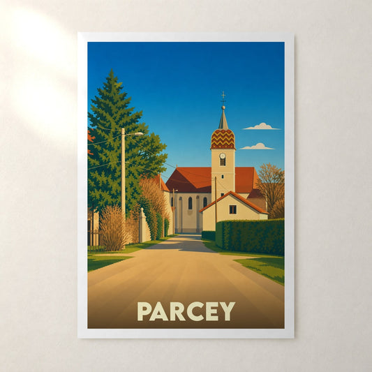 Affiche Parcey – sans cadre, accrochée au mur