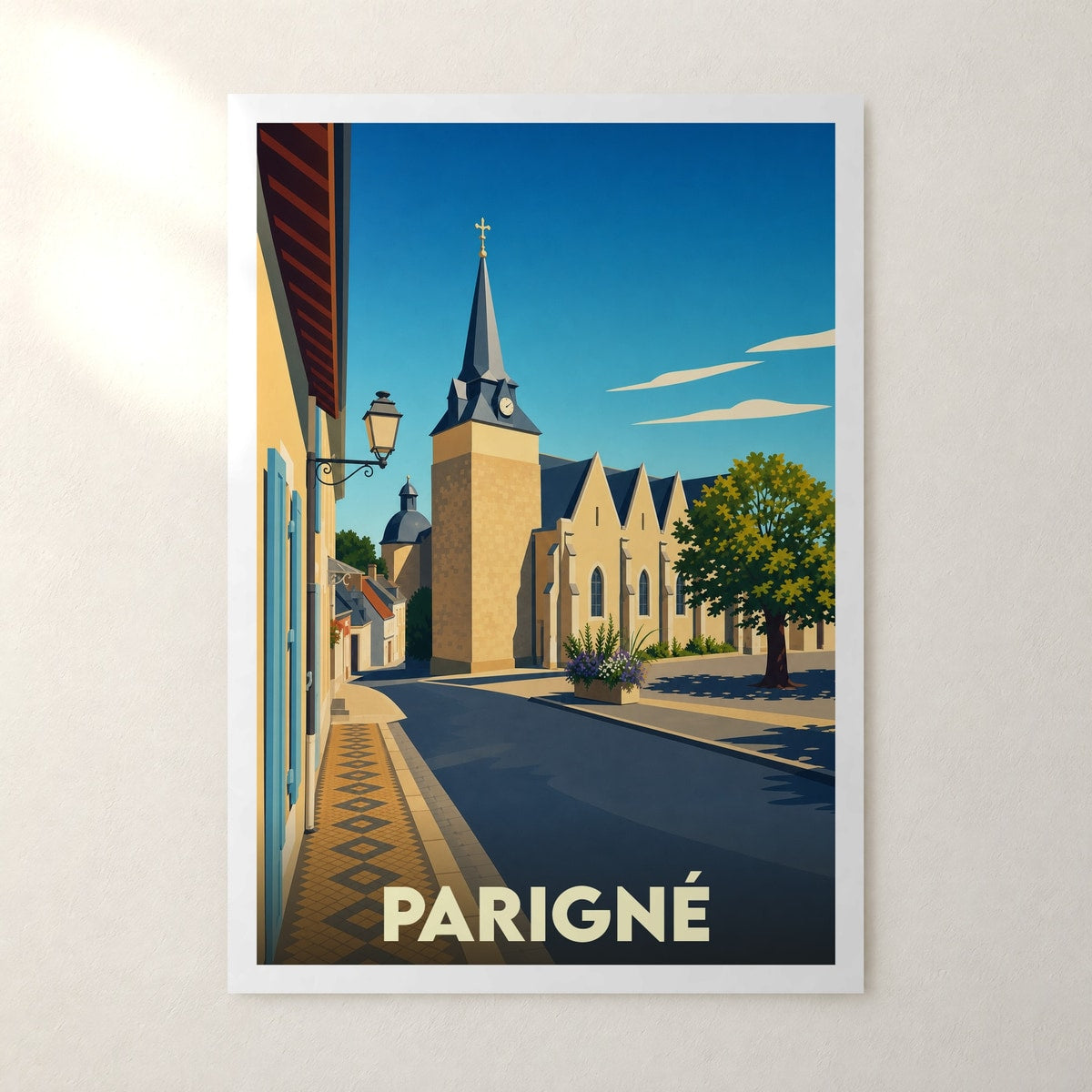 Affiche Parigné – sans cadre, accrochée au mur