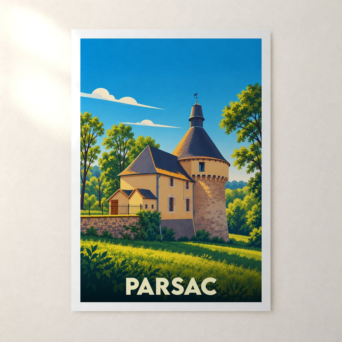 Affiche Parsac – sans cadre, accrochée au mur