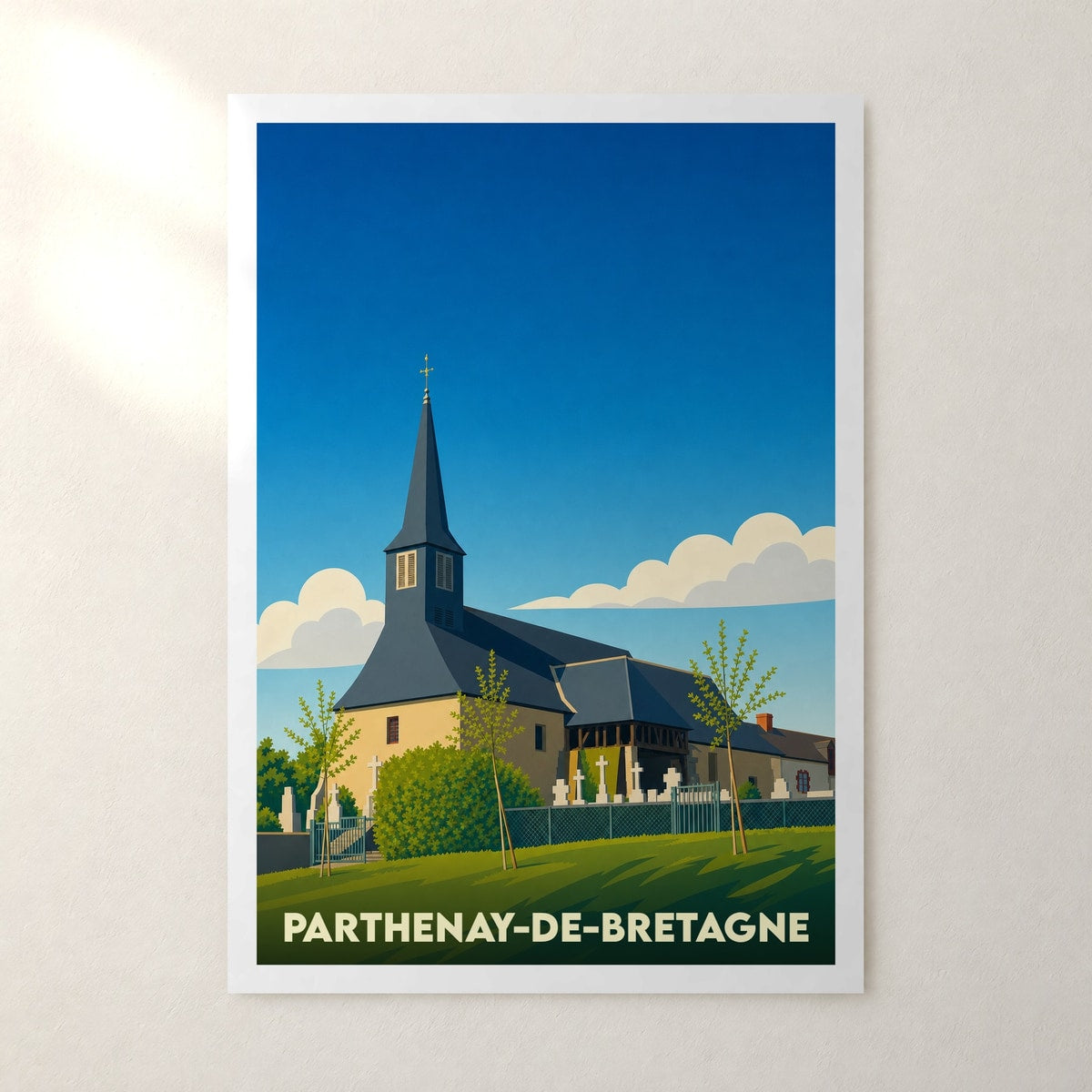 Affiche Parthenay-de-Bretagne – sans cadre, accrochée au mur