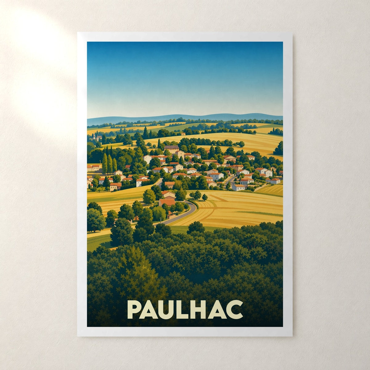 Affiche Paulhac – sans cadre, accrochée au mur