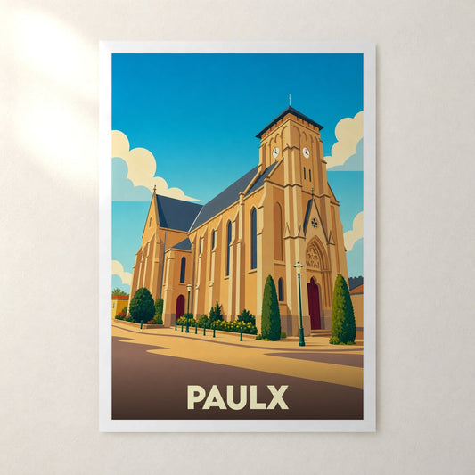 Affiche Paulx – sans cadre, accrochée au mur