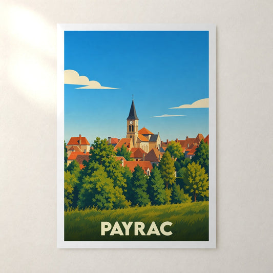 Affiche Payrac – sans cadre, accrochée au mur