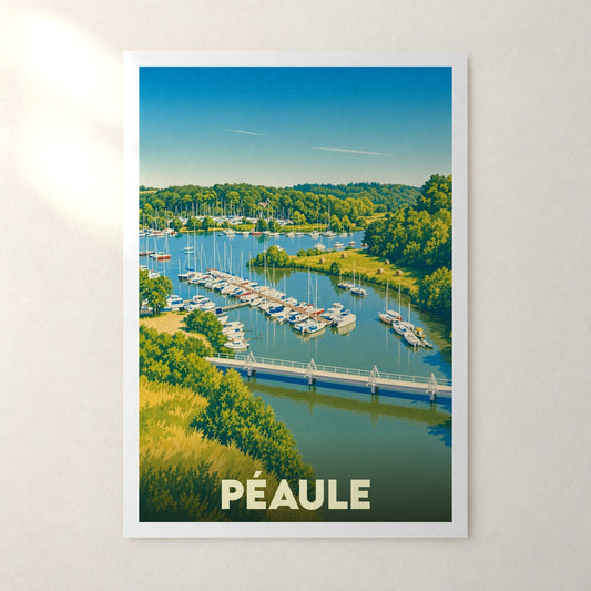 Affiche Péaule – sans cadre, accrochée au mur