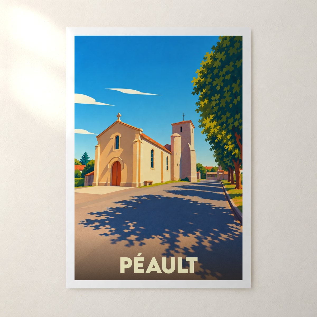 Affiche Péault – sans cadre, accrochée au mur