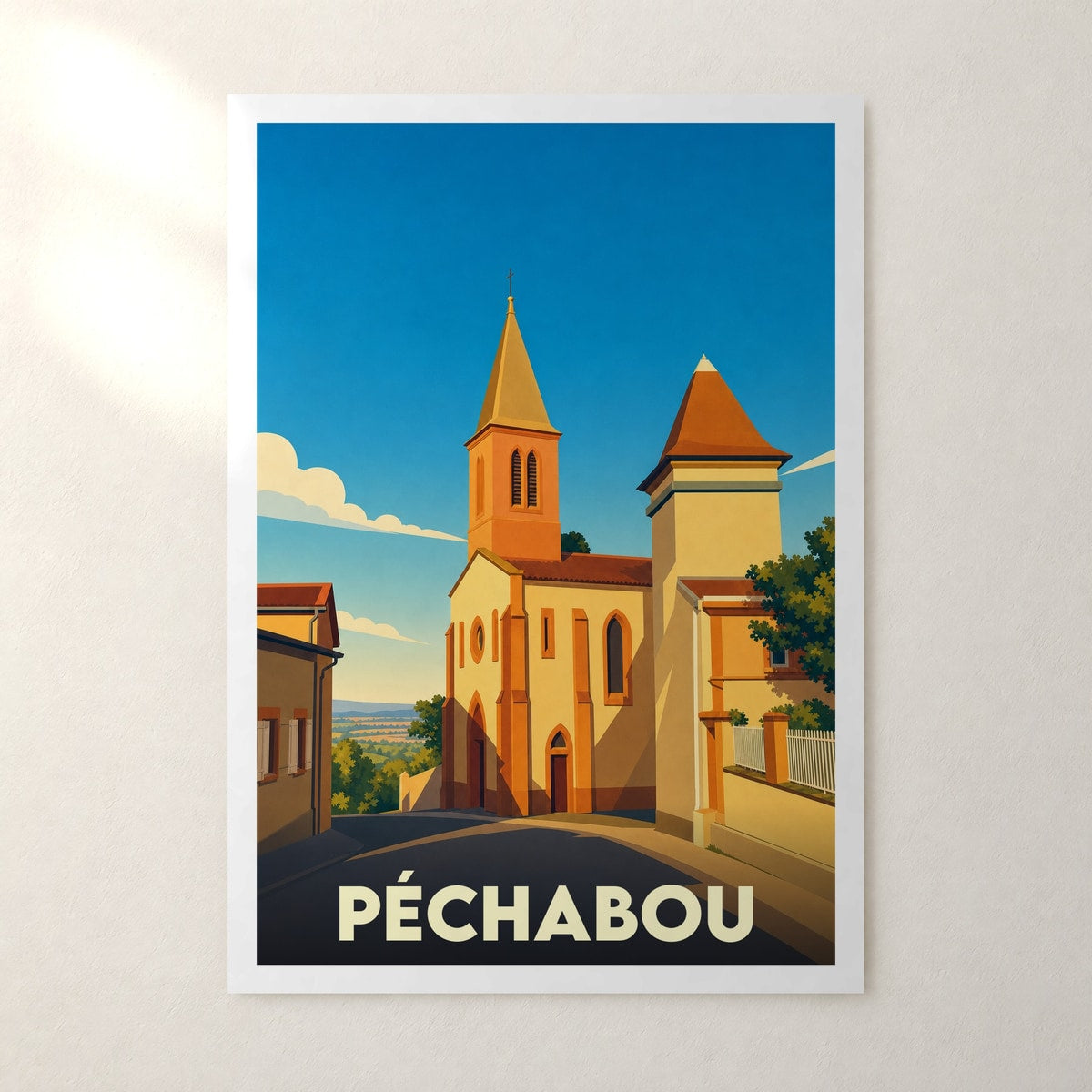 Affiche Péchabou – sans cadre, accrochée au mur