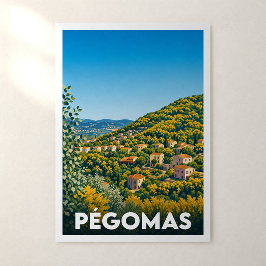 Affiche Pégomas – sans cadre, accrochée au mur