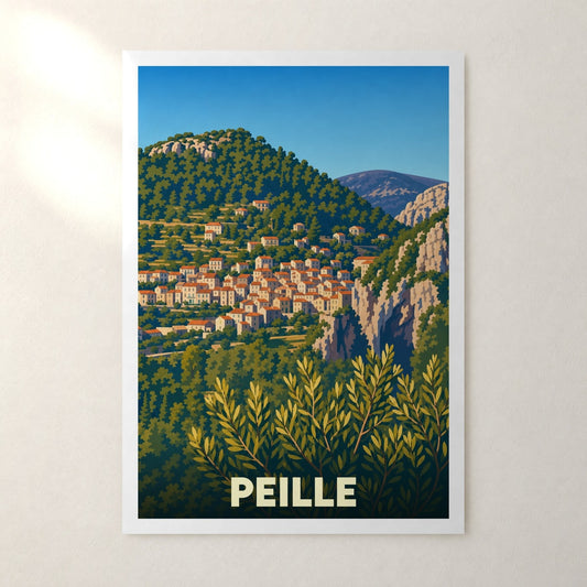 Affiche Peille – sans cadre, accrochée au mur