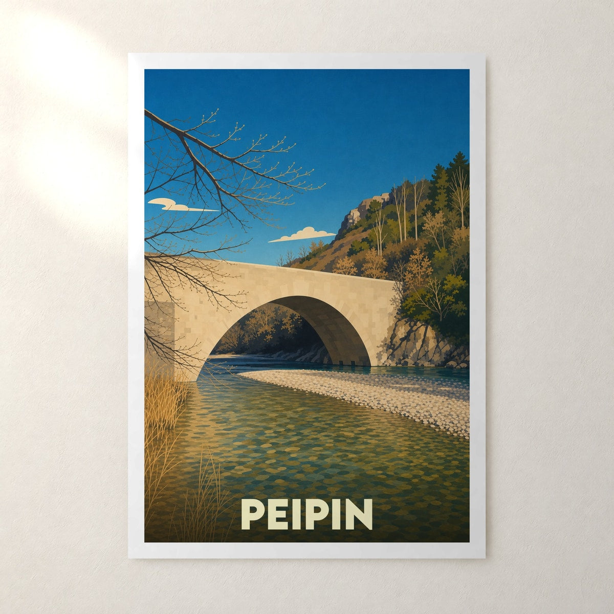 Affiche Peipin – sans cadre, accrochée au mur