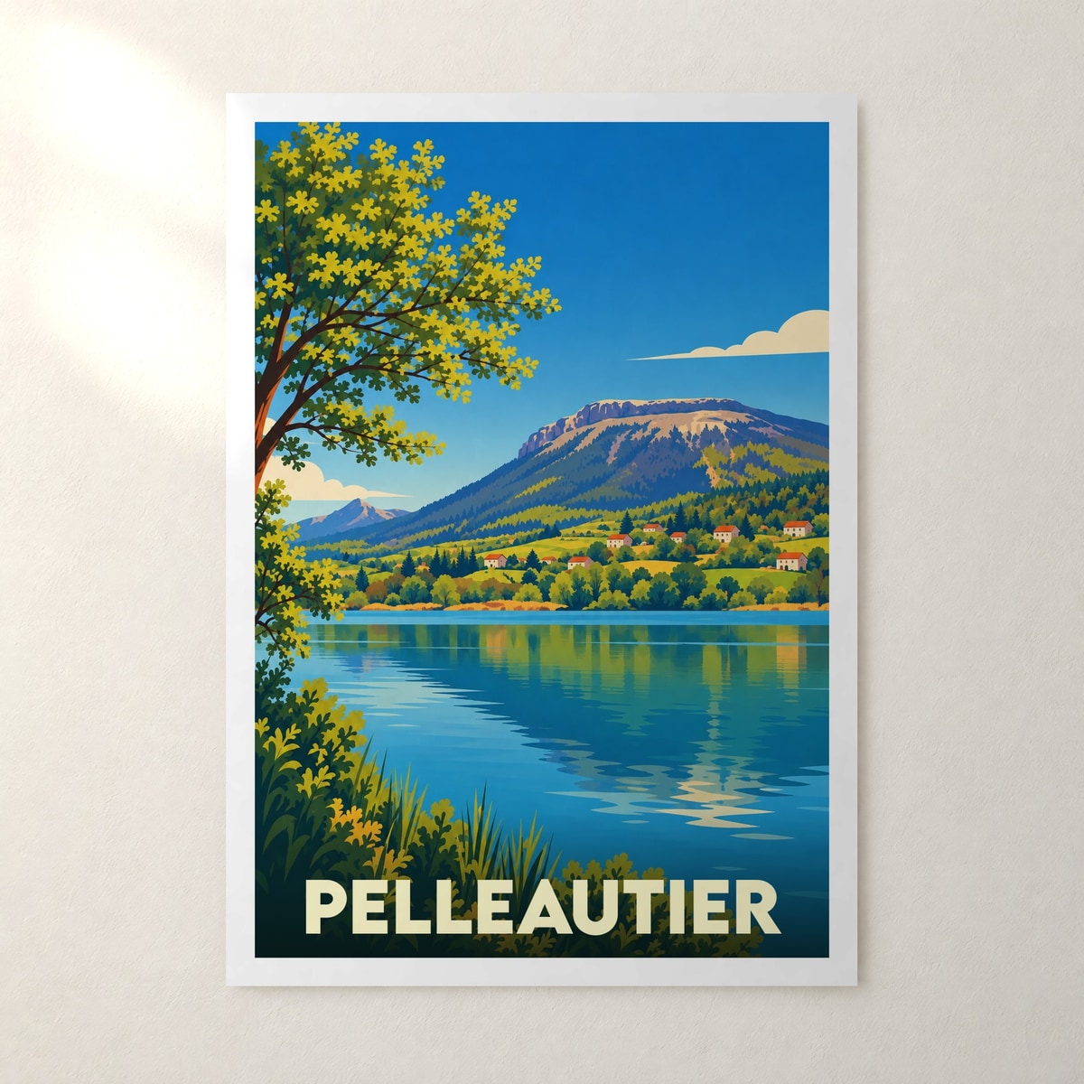 Affiche Pelleautier – sans cadre, accrochée au mur