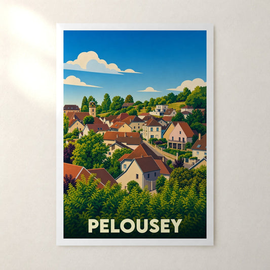 Affiche Pelousey – sans cadre, accrochée au mur