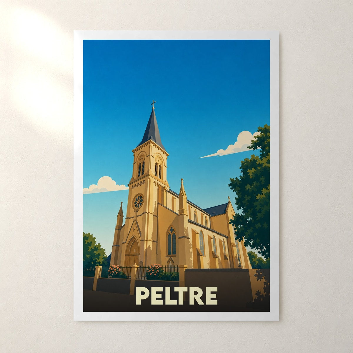 Affiche Peltre – sans cadre, accrochée au mur
