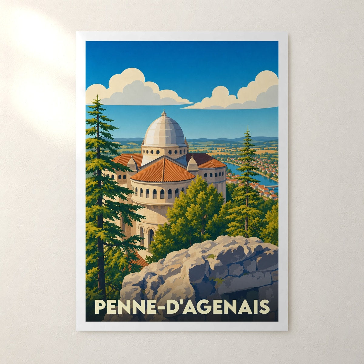 Affiche Penne-d'Agenais – sans cadre, accrochée au mur
